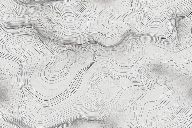 地形の輪郭線の地図のシームレスパターン