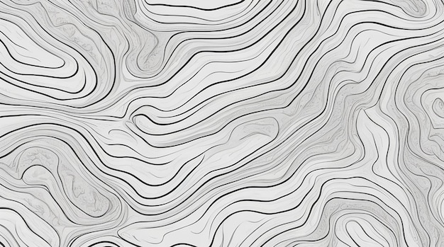 Topographic contour lines map seamless pattern