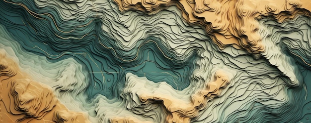 Photo topographic line contour map background