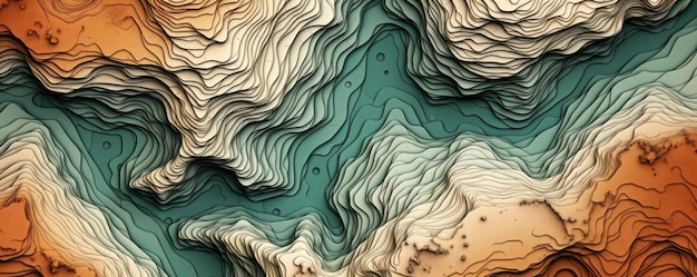 topographic line contour map background