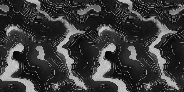 Photo topographic map with a repeating seamless pattern abstract background with multi waves