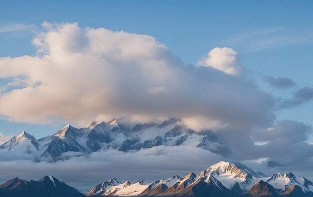 The tops of the mountains hidden behind the mountains