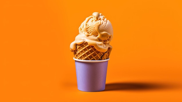 A topshot photograph of food on solid color background