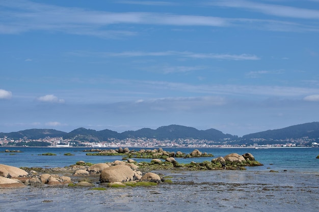 Next to the Toralla Island in Vigo there is a beach called Los Fuchios where the rocks are part of