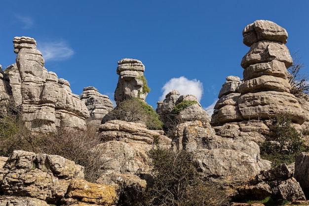 Torcal de antequera. questo parco naturale si trova vicino ad antequera. spagna.