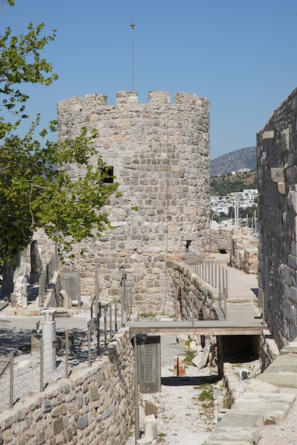 Toren in Bodrum Kasteel Mugla Stad Turkije