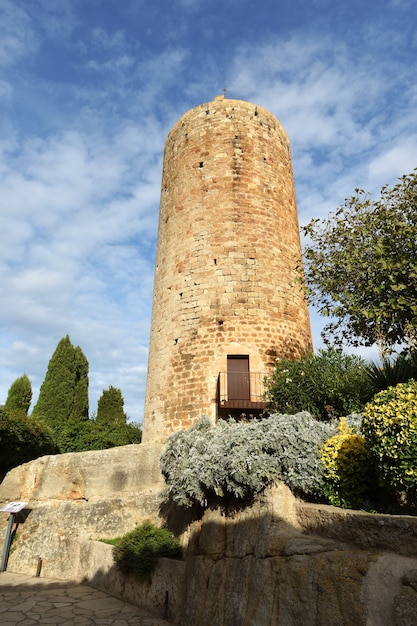 Toren Les Hores, oude sleep van Pals, provincie Girona, Catalonië, Spanje