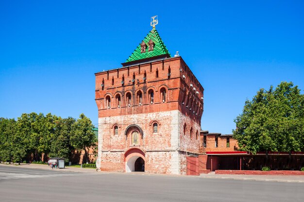 Toren van Demetrius (of Dmitrovskaya-toren) van het Kremlin van Nizjni Novgorod. Het Kremlin is een fort in het historische stadscentrum van Nizjni Novgorod in Rusland.