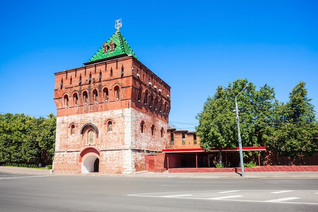 Toren van Demetrius (of Dmitrovskaya-toren) van het Kremlin van Nizjni Novgorod. Het Kremlin is een fort in het historische stadscentrum van Nizjni Novgorod in Rusland.