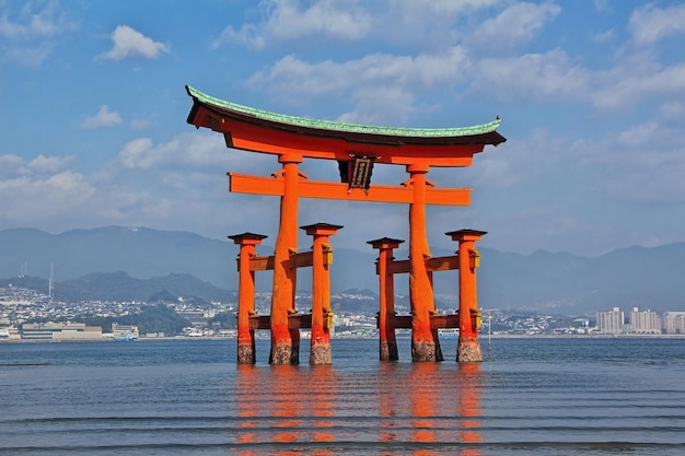 Torii Itsukushima shrine Miyajima island Japan