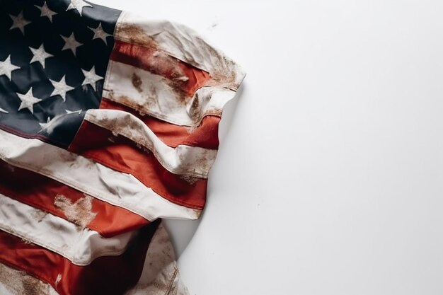 A torn american flag with the word usa on it