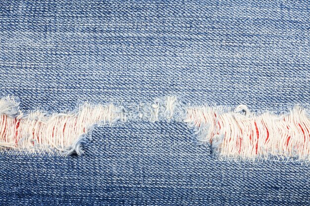 Premium Photo | Torn denim jeans texture.