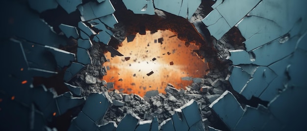 A torn hole in the wall Generative AI