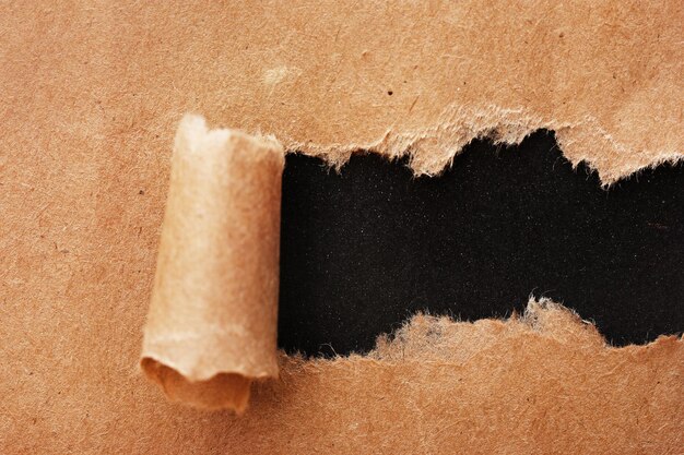 Torn kraft paper background