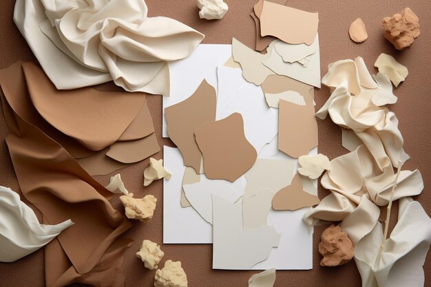 Photo torn paper background mockup earth tone handmade craft