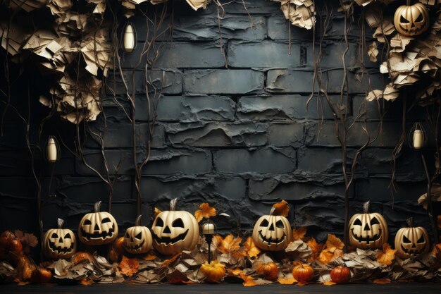 Torn paper Halloween background spooky and mysterious High quality photo