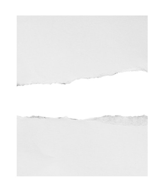 torn paper isolated on white background