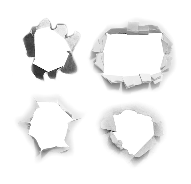 torn paper isolated on white background