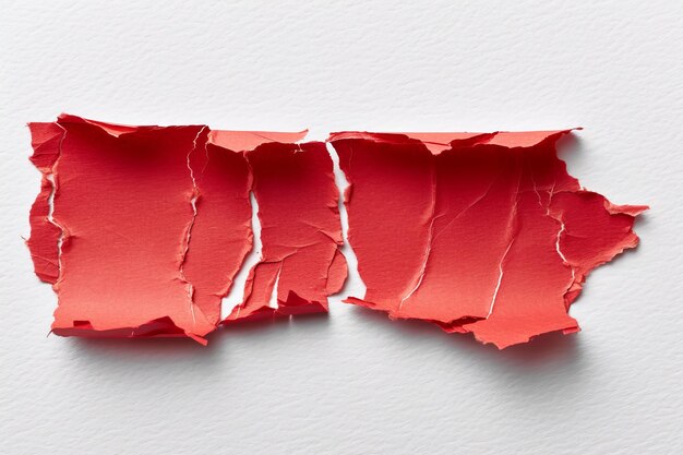 Photo torn red paper