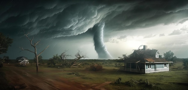 a tornado going through the weather