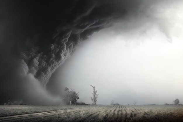 Tornado storm achtergrond Genereer Ai