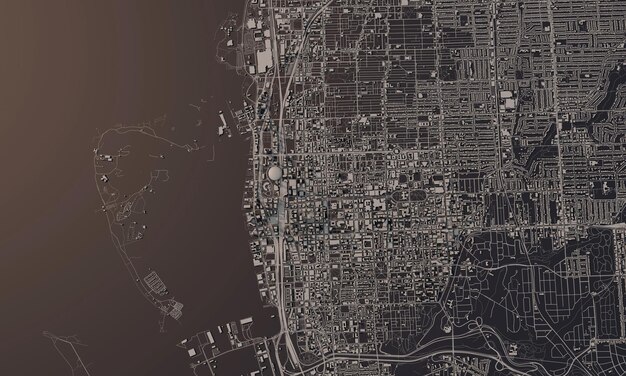 Toronto Canada City Map D Rendering Aerial Satellite View