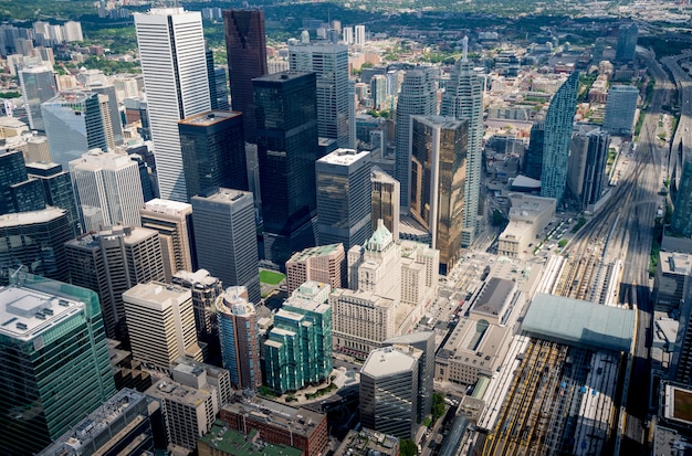 Toronto city skyline, ontario, canada