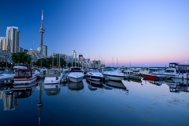 Toronto city skyline, ontario, canada