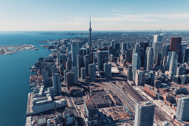 Toronto skyline aerial view, Canada