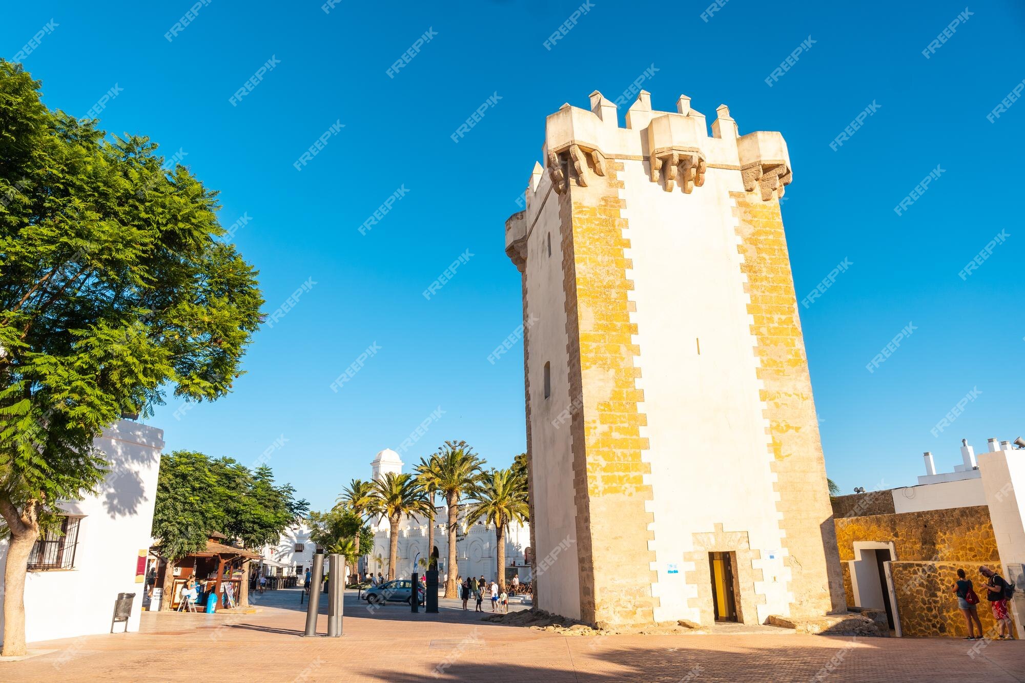 Premium Photo  Panoramic view of the town of conil de la frontera from the  torre de guzman cadiz andalusia