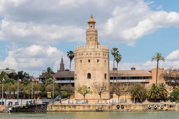 Torre del Oro Sevilla Guadalquivir river Tower of gold Seville Spain