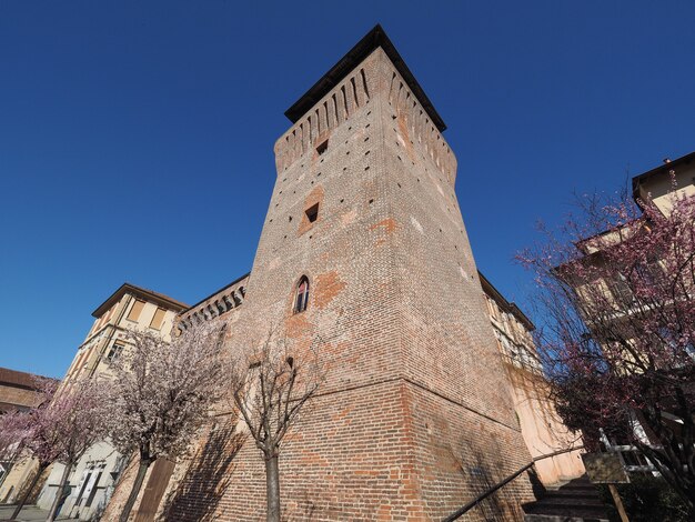 Torre Medievale medieval tower and castle in Settimo Torinese, Italy