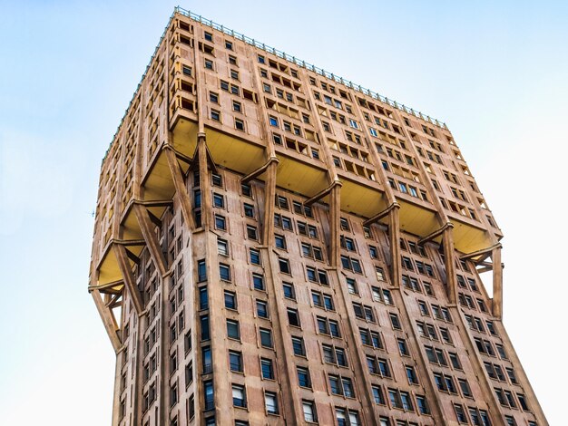 Torre Velasca modern landmark building in Milan HDR