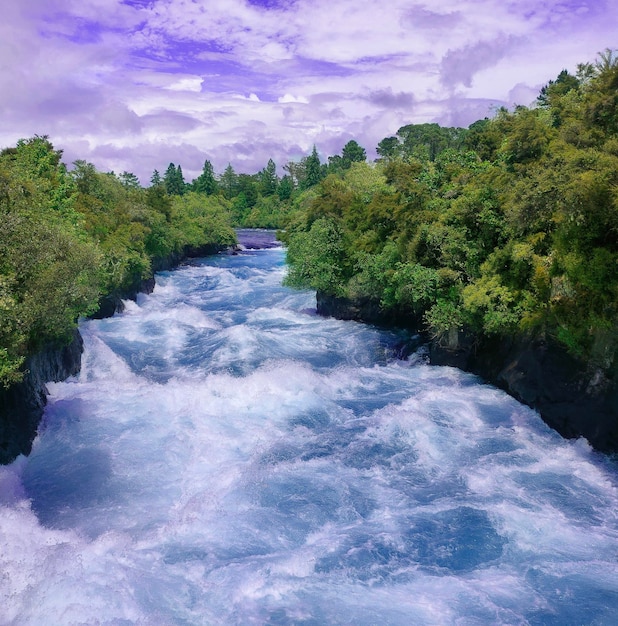 Photo the torrent river scenery