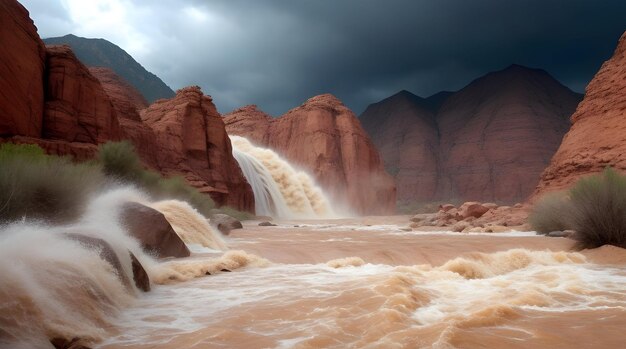 torrential flash floods