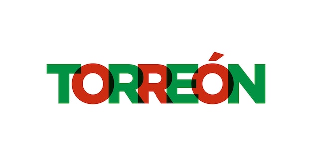 Photo torreon in the mexico emblem the design features a geometric style vector illustration with bold typography in a modern font the graphic slogan lettering