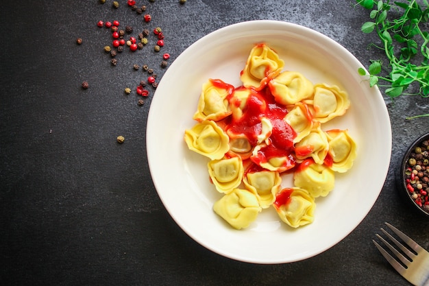 Tortellini pasta with filling