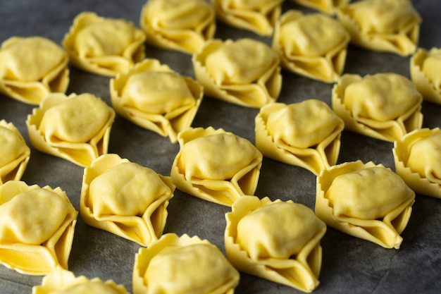 Tortelloni pasta italian traditional pasta with meat or vegetables