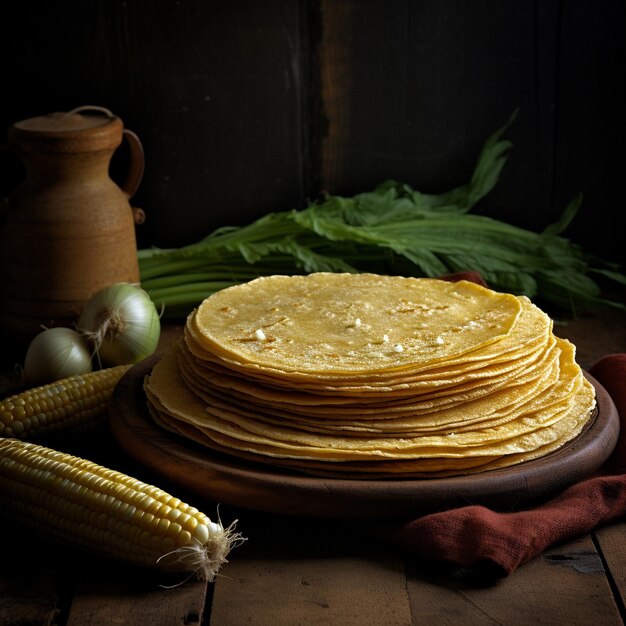 Photo tortilla and bread style 8k hd photography