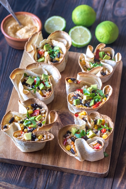 Tortilla burrito bowls