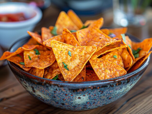 Tortilla Chips met Salsa Dip Appetizing Mexican Snack