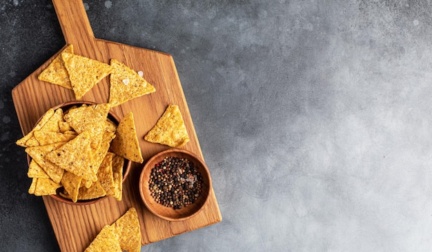 Tortilla corn chips heap food photo flatlay