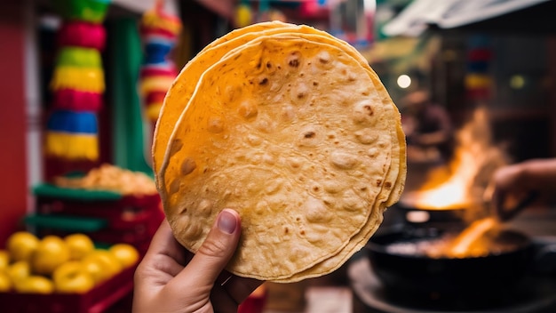 Photo tortilla corn tortilla or simply tortilla is a type of thin unleavened bread made from hominy