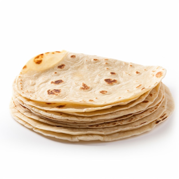 Tortilla met witte achtergrond van hoge kwaliteit ultra h