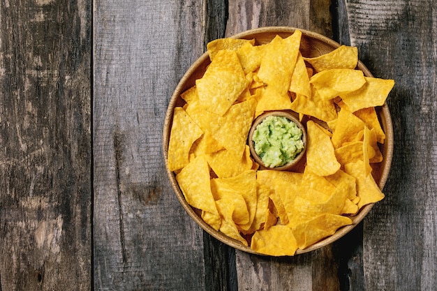 Foto chip di tortilla nachos