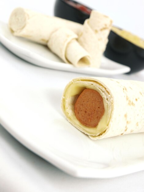 Tortilla with sausage