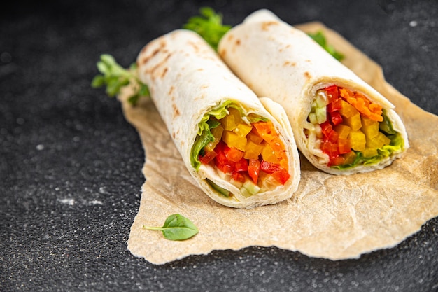 tortilla wrap vegetable tacos vegetarian food burrito veganfajita shawarma vegetables pita healthy