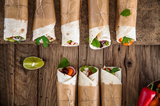 Tortilla wraps met groenten