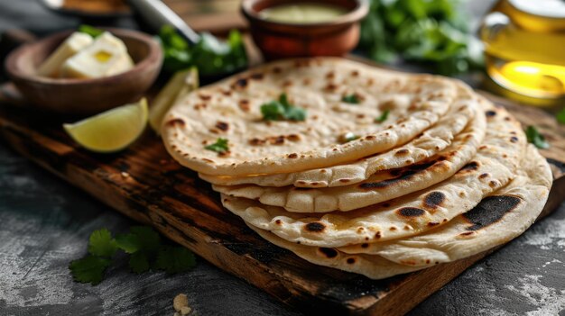 Photo tortillas on cutting board