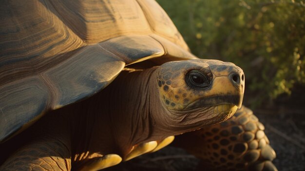 A tortoise in the galapagos islands